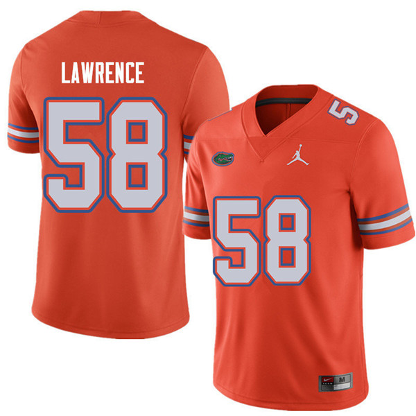 Jordan Brand Men #58 Jahim Lawrence Florida Gators College Football Jerseys Sale-Orange